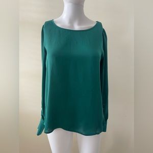 Express Emerald Green Long Sleeve Blouse